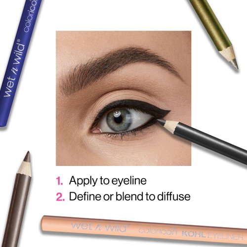 wet n wild Color Icon Kohl Eyeliner Pencil - Rich Hyper-Pigmented Color, Smooth Creamy Application, Long-Wearing Matte Finish Versatility, Cruelty-Free & Vegan - You're Always White!