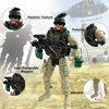 Baimiby Army Men Soldiers, 12 Pcs Soldiers Toy Special Force Action Figure with Weapons Military Soldier Playset Army Toy Set Birthday Gift for Toddler Boy 3+