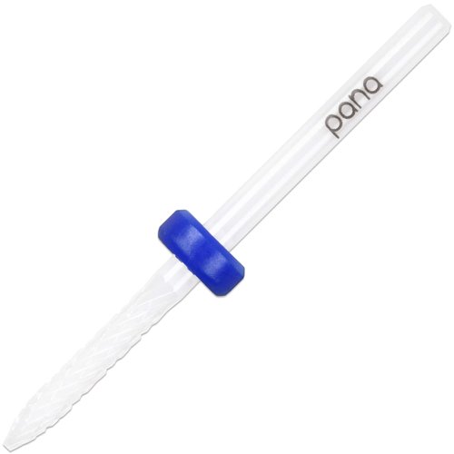 PANA 3/32" Under Nail Cleaner Ceramic White Nail Drill Bit for Manicure, Pedicure, and Acrylic (Grit: Medium - M, 1pc)