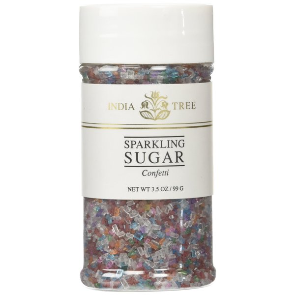 India Tree 3-1/2-Ounce Sparkling Sugar, Confetti
