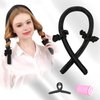 DAISYSILK 100% Mulberry Silk No Heat Hair Curler Headband Silk Heatless Curling Rod for Long Hair for More Comfortable Sleep Overnight, Black