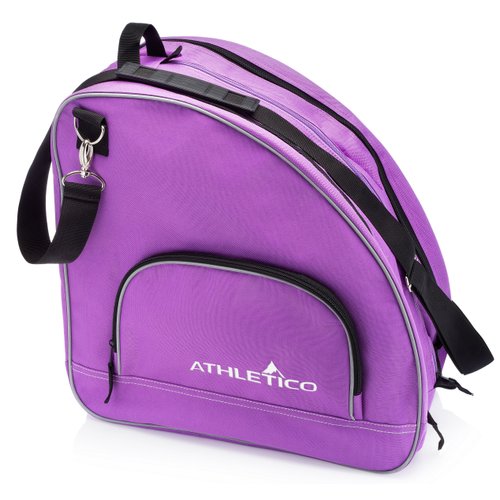 Athletico Ice & Inline Skate Bag - Premium Bag to Carry Ice Skates, Roller Skates, Inline Skates for Both Kids and Adults (Purple with Black Trim)