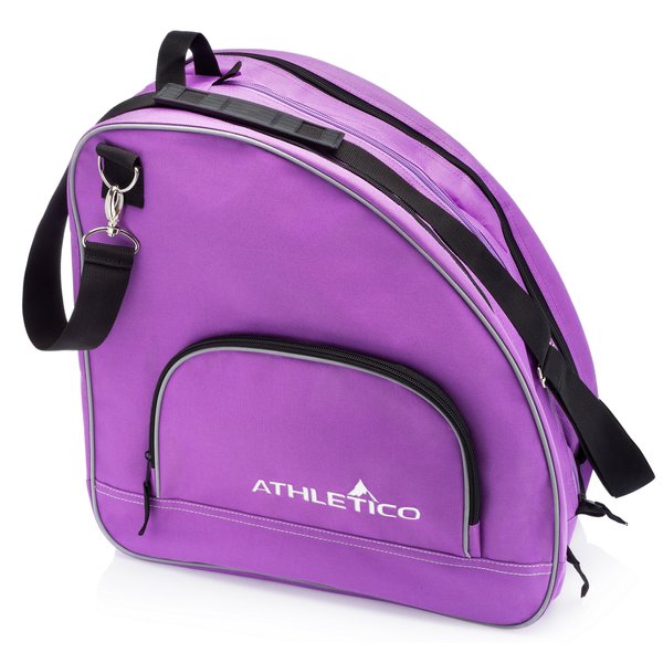 Athletico Ice & Inline Skate Bag - Premium Bag to Carry Ice Skates, Roller Skates, Inline Skates for Both Kids and Adults (Purple with Black Trim)