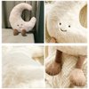 NatureMan Sun Shaped Plush Toys Amuseable Sun Moon Stuffed Animal Plushie Doll Toys Room Decoration Gift for Kids Children (Moon)