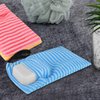 Linkidea 3 Pack Stripes Soap Bag for Soap Bars, Exfoliating Sponge Body Scrubber Shower Soap Holder with Lanyard, Mesh Soap Saver Pouch for Bath Bar Soap, Foaming & Drying Soap Bags Bulk Pack