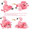 Qpewep 21Inch Flamingo Stuffed Animal Toys with 4 Babies Soft Plush Flamingo Inside Pink Plushie Machine Washable for Kids Birthday Toddlers Kids Zoo Flamingo Party Decor Xmas Gift