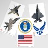 U.S. Air Force F-22 & F-35 Fighter Jet and Logos Collectible Stickers