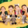 HyDren 10 Pcs Safari Stuffed Animals Plush Jungle Animal Toys for Girls Boys, Elephant Giraffe Lion Tiger Monkey Rhinoceros Zebra White Tiger Leopard Hippo for School Achievement Award