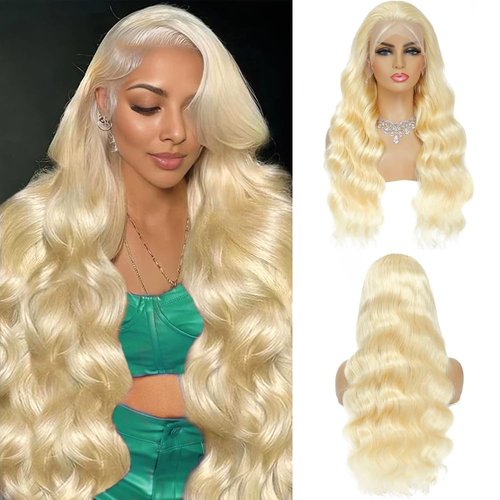 613 13x6 Lace Front Wig Human Hair 210 Density Blonde Wig Human Hair 30 Inch Body Wave Lace Front Wigs Human Hair Pre Plucked 613 HD Lace Frontal Wig Human Hair 613 Human Hair Wig