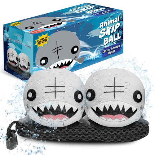 Activ Life Skip Balls - Shark Toys for Kids Toddler Outdoor Toys for Kids Ages 4-8 Summer Beach Games Baby Bath Toys for Girls Outside Game Toy for Boy Pool Accessories Essentials Play Stuff Gear