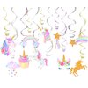 klmars 30 Ct Unicorn Hanging Swirl Decorations-Unicorn Party Decorations-Unicorn Birthday Party Supplies
