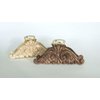 Generic Real decorative wood and metal hair claw clip (Primary color: Light wood), 1 Count (Pack of 1)