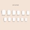 Square French Tip Press on Nails Short Fake Nails Nude Pink with Flower False Nails Design Summer acrylic Glue on Nails Pink Artificial Nails on Nails for Women Girls DIY Decoration 24pcs