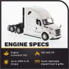Diecast Masters Freightliner Semi Truck | New Cascadia Sleeper Cab Truck Tractor | 1:50 Scale Model Semi Trucks | Pearl White Diecast Model by Diecast Masters 71027