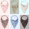Syhood 6 Pcs Floral Elastic Hair Bandanas Boho Scarf Headband Chiffon Head Kerchief Turban with Hair Clips for Women(Retro Floral Patterns)