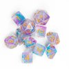 UDIXI 11 Piece DND Dice Set with Iridecent Swirls, Glitter Polyhedral D&D Dice for Role Playing Game Dungeons and Dragons, MTG and Other Tabletop Game (Purple Blue)