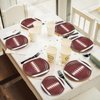 gisgfim 72Pcs Football Paper Plates Tailgate Birthday Party Decorations Football Party Supplies 9 and 7 Inch Set, Disposable Football Food Trays for 2024 Football Game Day Decor Superbowl Party Favors