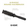 Kent AirHedz Round Brush for Blow Drying, Ceramic Barrel for Long Bobs and Short to Mid-Length Hair, Faster Drying Time