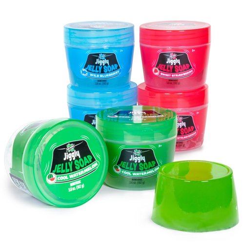 Tub Works® Jiggly Jelly Soap Kids Soap Bath Toy, 6 Pack | Wobbly, Squishy & Fun Kids Bath Soap | Fresh, Fruity Scents | Nontoxic | Bath & Shower Jellies For Kids | Sensory Fun Kids & Toddler Bath Toys