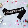 LXYXUUN Official Teenager Sash Black, Silver Foil Birthday Sash for 13th Funny Birthday Party Decorations, Boy or Girl Bday Sash Gift Ideas