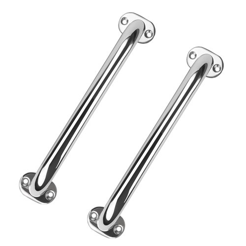 XinKunmarine 2 Pack Boat Grab Handle,12 inch Stainless Steel Marine Grab Bar,Polished Handle Handrail for Marine Boat,Yacht