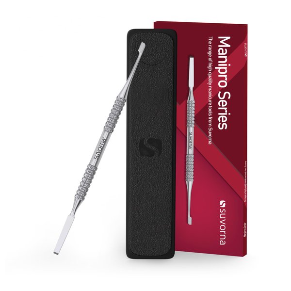 Suvorna 2-in-1 Cuticle Pusher Tool and Cuticle Knife or Cuticle Cutter Empujador De Cuticula Profesional | Mini Cuticle Pusher, Metal Cuticle Pusher Stainless | Nail Cuticle Pusher Nail Design Tools