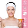 VEdusa White Spa Facial Headband Whaline Head Wrap Terry Cloth Headband 1 Counts Stretch Towel for Bath, Makeup and Sport Women's Fashion Headbands