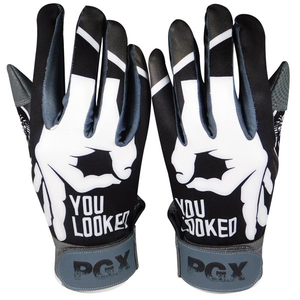 PGX You Looked Baseball Batting Gloves (Youth Medium)