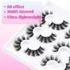 Losha Lashes 6 Pairs Fluffy False Eyelashes for Women 20mm Long Dramatic Faux Mink Strip 5D Lashes Pack for Gorgeous Makeup