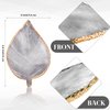 21 Pieces Nail Art Tools Kit, Resin Nail Art Palette Leaf Shape Mixing Palette and 20 Pieces Nail Art Design Brushes Golden Edge Resin Nail Holder Nail Gel Polish Colors Mixing Pallet (Grey)