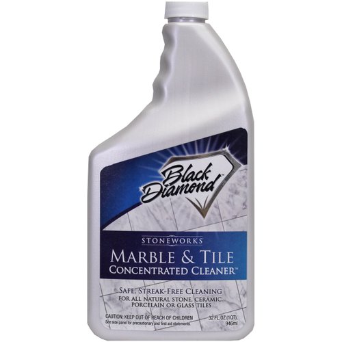 Black Diamond Stoneworks MARBLE & TILE FLOOR CLEANER. Great for Ceramic, Porcelain, Granite, Natural Stone, Vinyl and Brick. No-rinse Concentrate.(1-Quart)