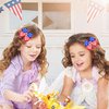 Beleki 4th of July Hair Bow for Girls, 2 Pcs Red White Blue American Flag Hair Bow Clips Patriotic Stars Stripes Hair Clip Sparkly Hair Accessories for Independence Day Fourth of July