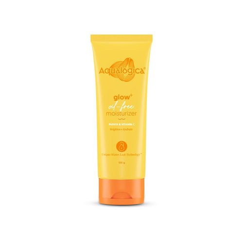 Aqualogica Glow+ Oil Free Face Moisturizer | with Papaya & Vitamin C | Controls Excess Oil & Helps Enhance Glow | Lightweight Hydration for All Skin Types | 3.38 Fl Oz (100ml)