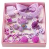 Starneey Girl Hair Clips 18Pcs Baby Hair Headwear Gift Set Hair Tie Kids Hair Barrettes Bowknot Flower Multi-Style Hairpin Ribbon for Little Girls Baby Children-Purple