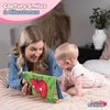 Premium Baby Tummy Time Mirror with Crinkle Books for Babies, Baby Teether Toys, Baby Books 0-6 Months, Tummy Time Toys Developmental Newborn Sensory Toys, Baby Mirror Tummy Time Gift 6-12 Months