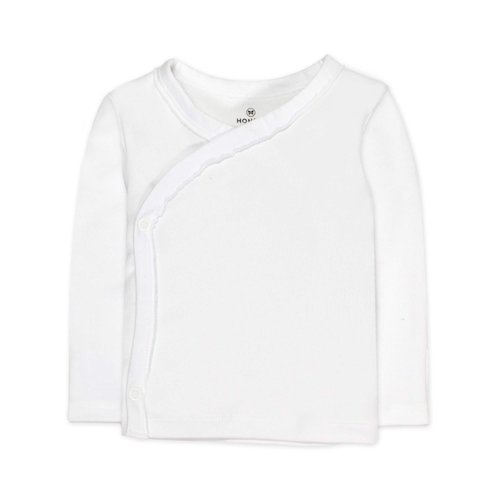 HonestBaby unisex baby 3-pack Organic Cotton Long Sleeve Side-snap Kimono Tops and Toddler T Shirt Set, Bright White, Newborn US