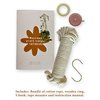 SITOS - Macrame DIY Kit - Make your own Plant Hanger with easy to follow Instruction manual for Adult Beginners - Includes Cotton Cord, S hook, Wooden ring, Measuring Tape and Instruction booklet