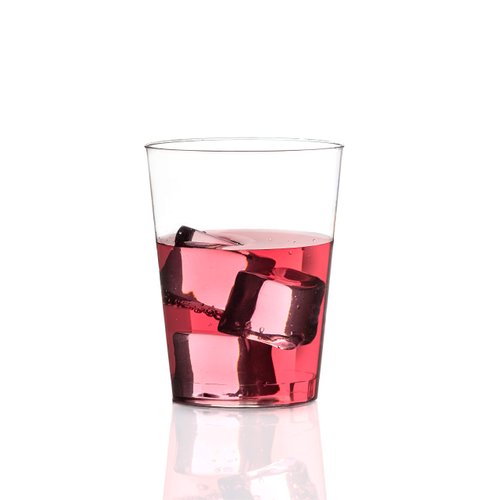 Exquisite 20 Count 10 Oz. Elegant Clear Plastic Cups - Crystal Clear Party Wedding Tumblers