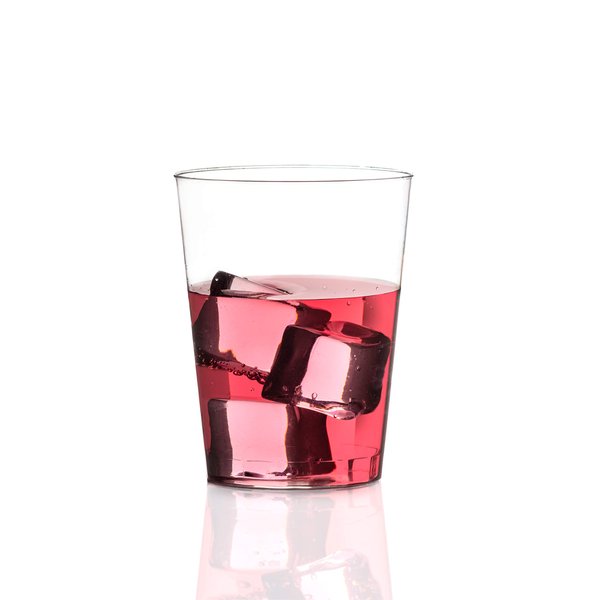 Exquisite 20 Count 10 Oz. Elegant Clear Plastic Cups - Crystal Clear Party Wedding Tumblers