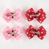 Baby Girls Mouse Ears Hair Bow Clips 4pc Birthday Party Dress Up Cartoon Hair Accessories 4 Inch Polka Dot