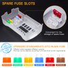 Upgraded 300A 12 Way Blade Fuse Block Fuse Box with 2 Positive Power Inputs Negative Bus, ELECTOP 12 Circuit Fuse Holder ATC/ATO Fuse Block Panel with LED Indicator for 12V/24V Car Truck Boat Marine