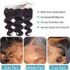 Body Wave Bundles Human Hair With Frontal(16 18 20 + 14,Free Part) 100% Natural Human Hair Extensions 13x4 HD Transparent Lace Frontal With Black Body Wave Weave 3 Bundles Brazilian Real Human Hair
