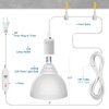 Barrina LED Grow Light Bulb with Timing and Hanging System, 25W Full Spectrum, 4H/9H/14H Timer, Hanging Grow Lights for Indoor Plants with 16.4FT Power Cord, Plug in Pendant Light for Plants