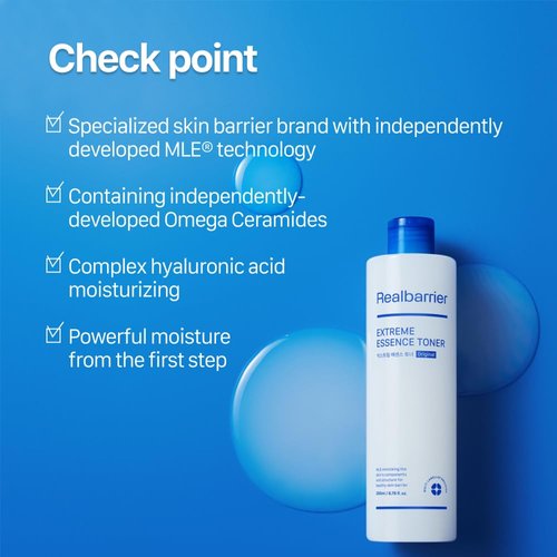 Real Barrier Extreme Essence Toner 6.76 Fl Oz | Hyaluronic Acid Panthenol Ceramide Face Moisturizer for Sensitive Dry Skin | Soothing & Hydrating Moisturizing Toner for Face | Korean Skin Care