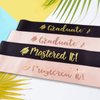 MUMUNN I Graduated Sash for Congrats Grad, Class of 2024 Finally Graduated Cheerleader Senior Graduated Sash for Graduation Party Supplies Favors, Black Gold