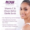 NOW Foods Solutions, Vitamin C and Oryza Sativa Gentle Scrub, Brightening System, Gentle Mild Exfoliation for Daily Use 4-Ounce