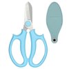 Jasni Garden Pruning Shears Scissors with Comfort Grip Handle, Premium Steel Professional Floral Scissors, Perfect for Arranging Flowers, Pruning, Trimming Plants, Gardening Tool (Blue)
