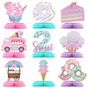 Hotop 9 Pcs Donut Two Sweet Birthday Party Decorations Table Honeycomb Centerpieces Donut Table Topper Doughnut Birthday Sign Decor Birthday Theme Table Party Supplies for Girls Baby Shower