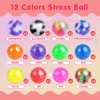 VISCOO 24 Pack Stress Balls, Squishy Ball, Squeeze Balls for Adults, Anti-Anxiety and Fidget Balls to Relax, Party Favors, Birthday Gifts, Goodie Bag Stuffers