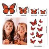 Kolewo4ever 134 Pieces Halloween Butterfly Costume Set:1 Pieces Halloween Monarch Butterfly Wings Shawl and Masks 32 Pieces Monarch Butterfly Hair Clips 100 Pieces Monarch Butterfly Temporary Tattoos